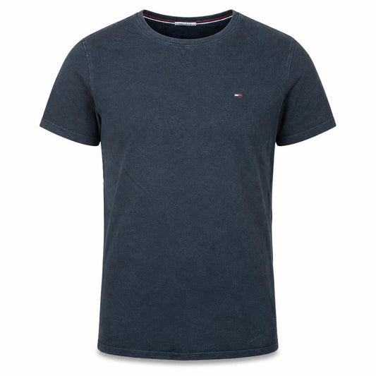 Tommy Jeans Men's Black Regular Fit Cotton Crew Neck T-Shirt S
