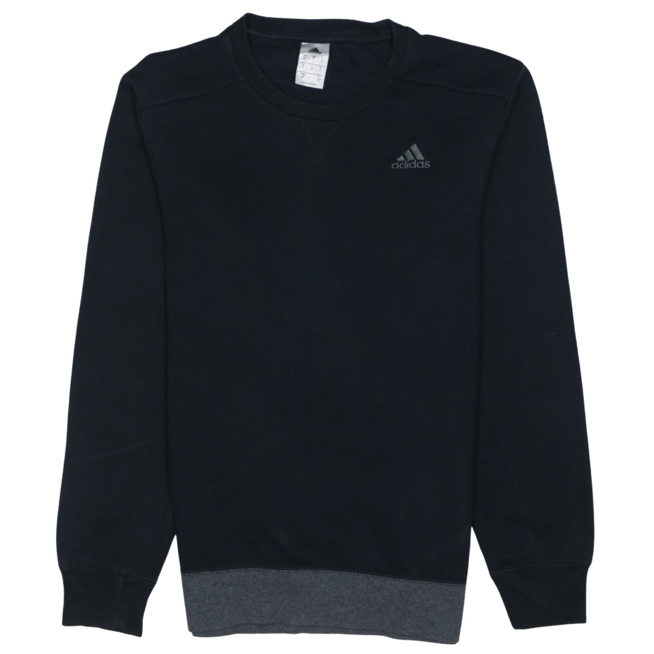 Adidas Men's Black Pullover Sweatshirt Size S Crew Neck Regular Fit