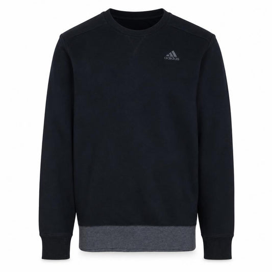 Adidas Men's Black Pullover Sweatshirt Size S Crew Neck Regular Fit