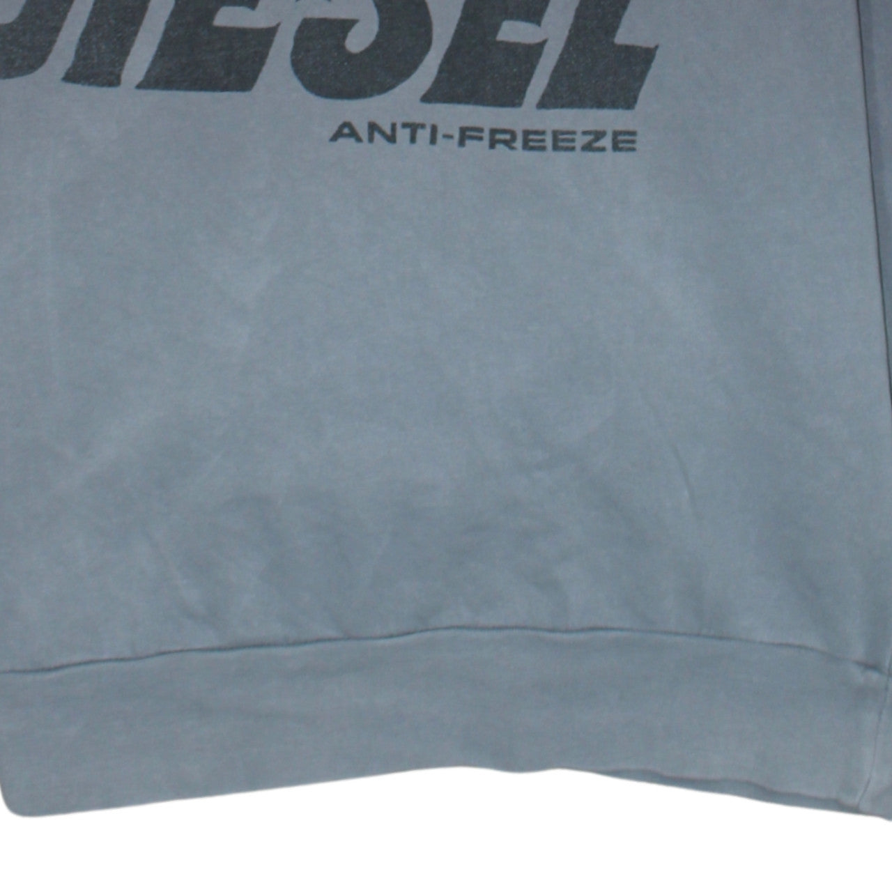 Diesel Men's Grey Logo Pullover Sweatshirt L Crew Neck Cotton