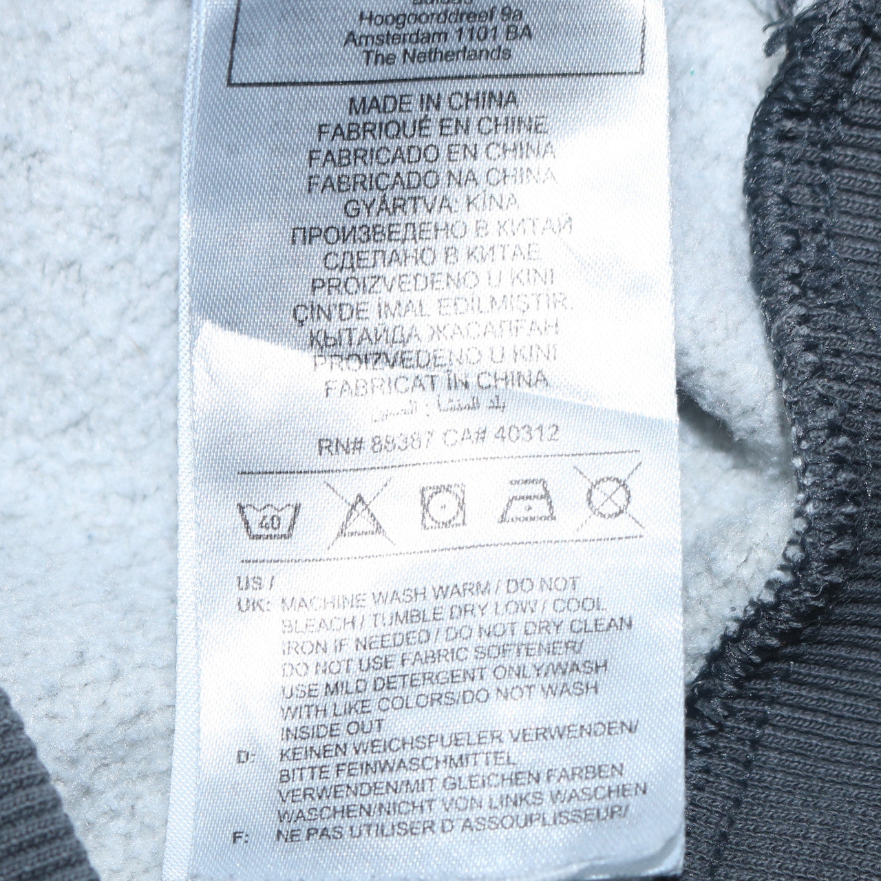 Adidas Boys Grey Colourblock Pullover Hoodie - Size 164 (13-14 Years)