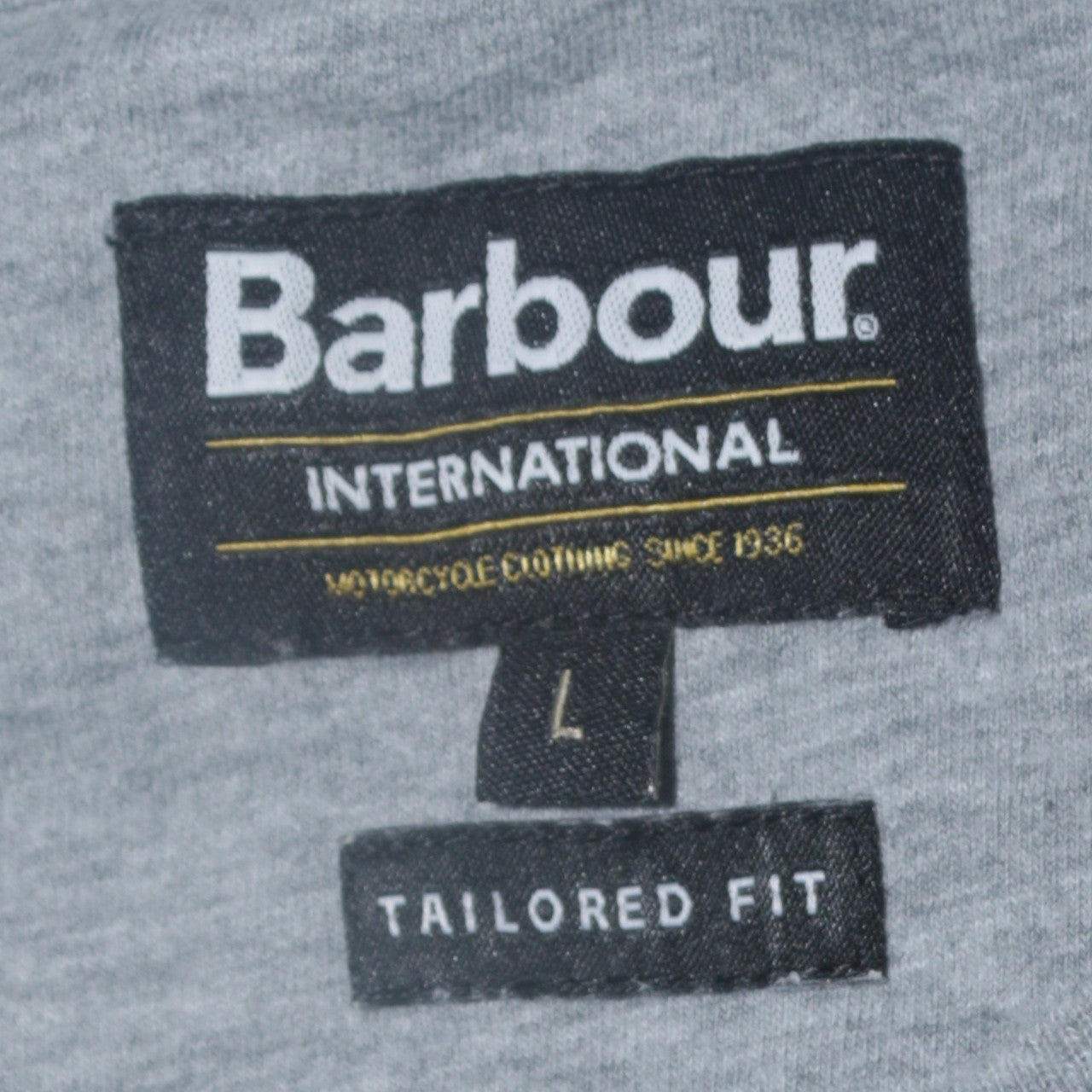 Barbour International Men's Grey Crew Neck Tailored Fit T-Shirt Size L