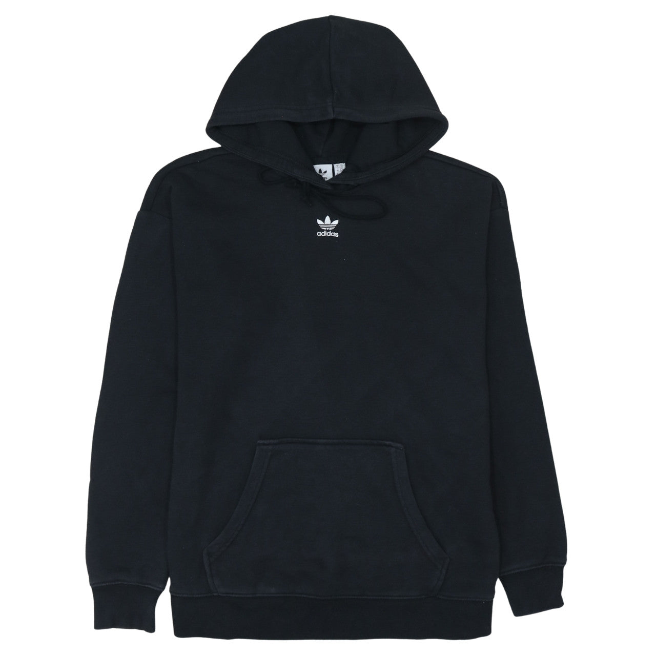 Adidas Womens Black Pullover Hoodie UK 6 Cotton Blend Casual