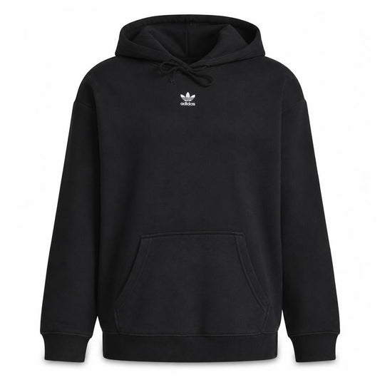 Adidas Womens Black Pullover Hoodie UK 6 Cotton Blend Casual