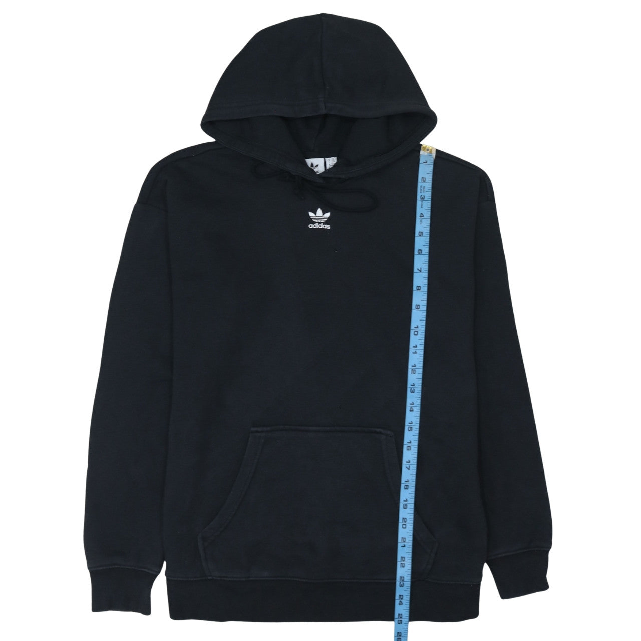 Adidas Womens Black Pullover Hoodie UK 6 Cotton Blend Casual