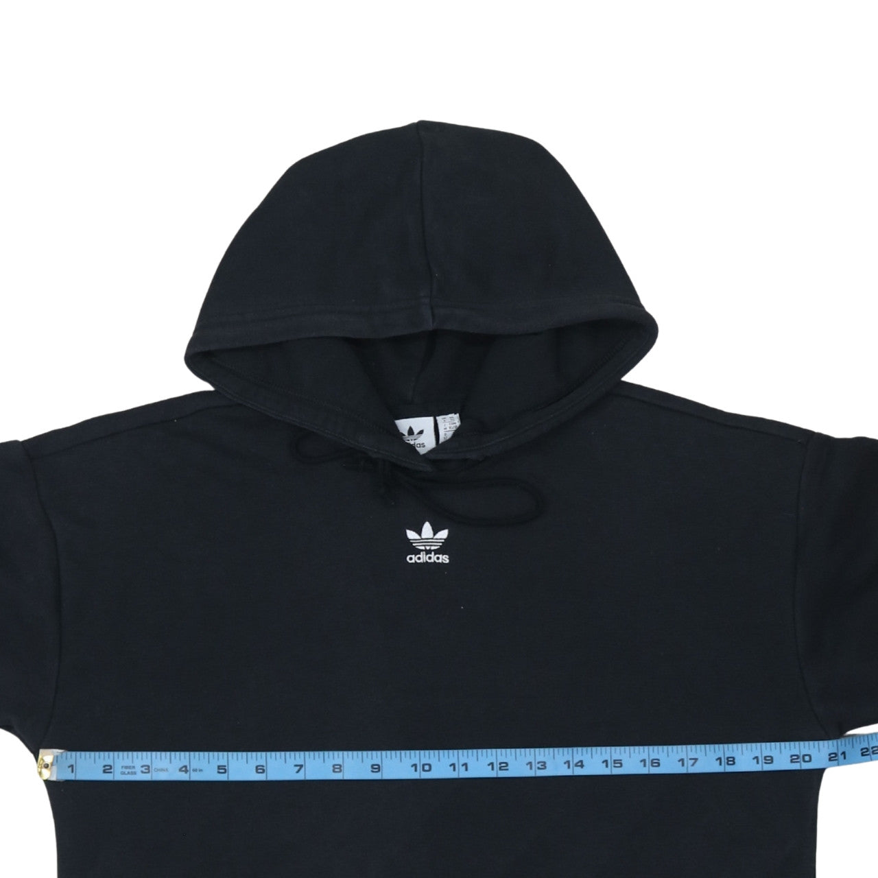 Adidas Womens Black Pullover Hoodie UK 6 Cotton Blend Casual