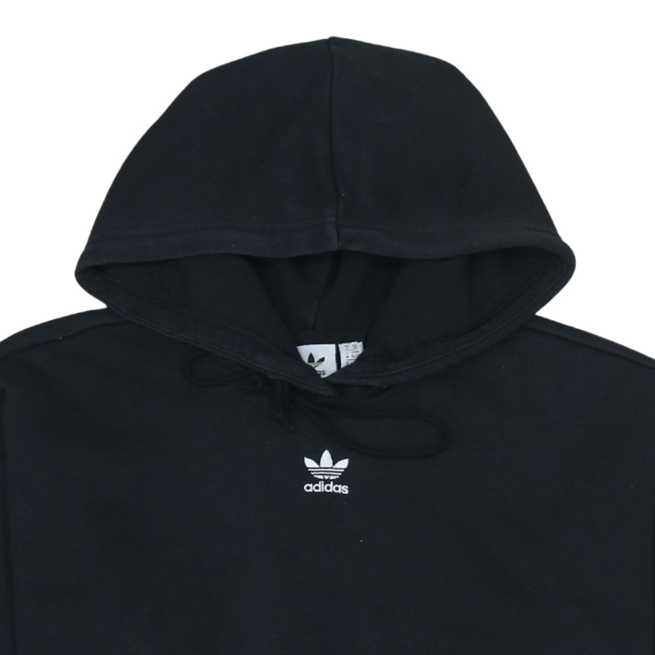 Adidas Womens Black Pullover Hoodie UK 6 Cotton Blend Casual