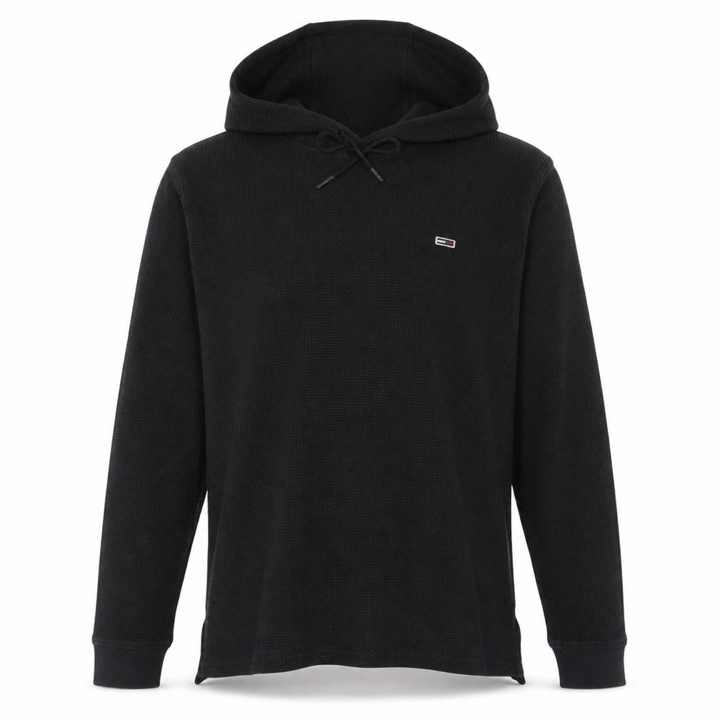 Tommy Jeans Men’s Black Pullover Hoodie Medium Cotton Knit