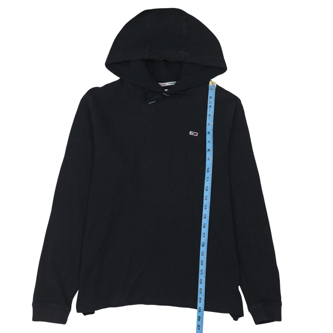 Tommy Jeans Men’s Black Pullover Hoodie Medium Cotton Knit