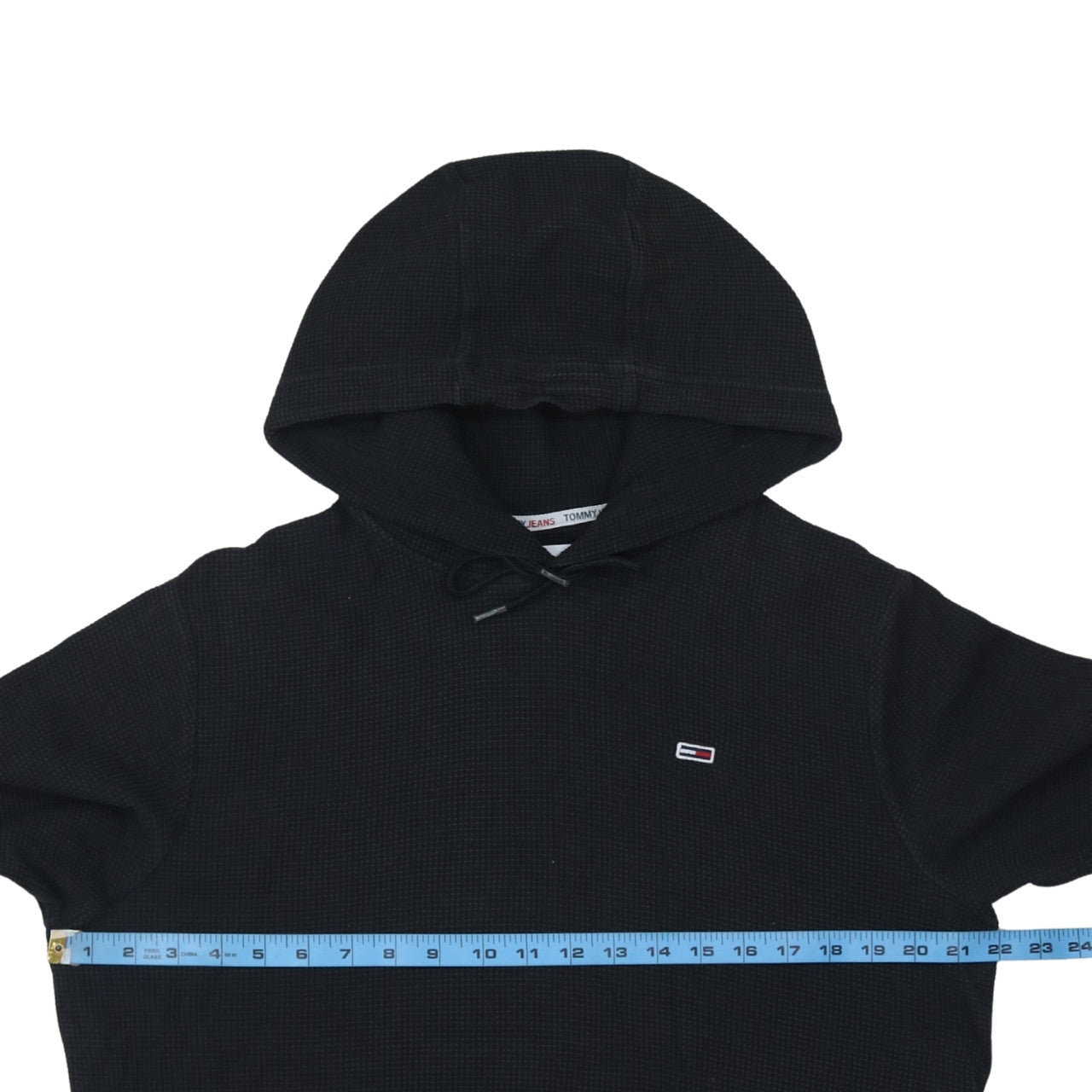 Tommy Jeans Men’s Black Pullover Hoodie Medium Cotton Knit