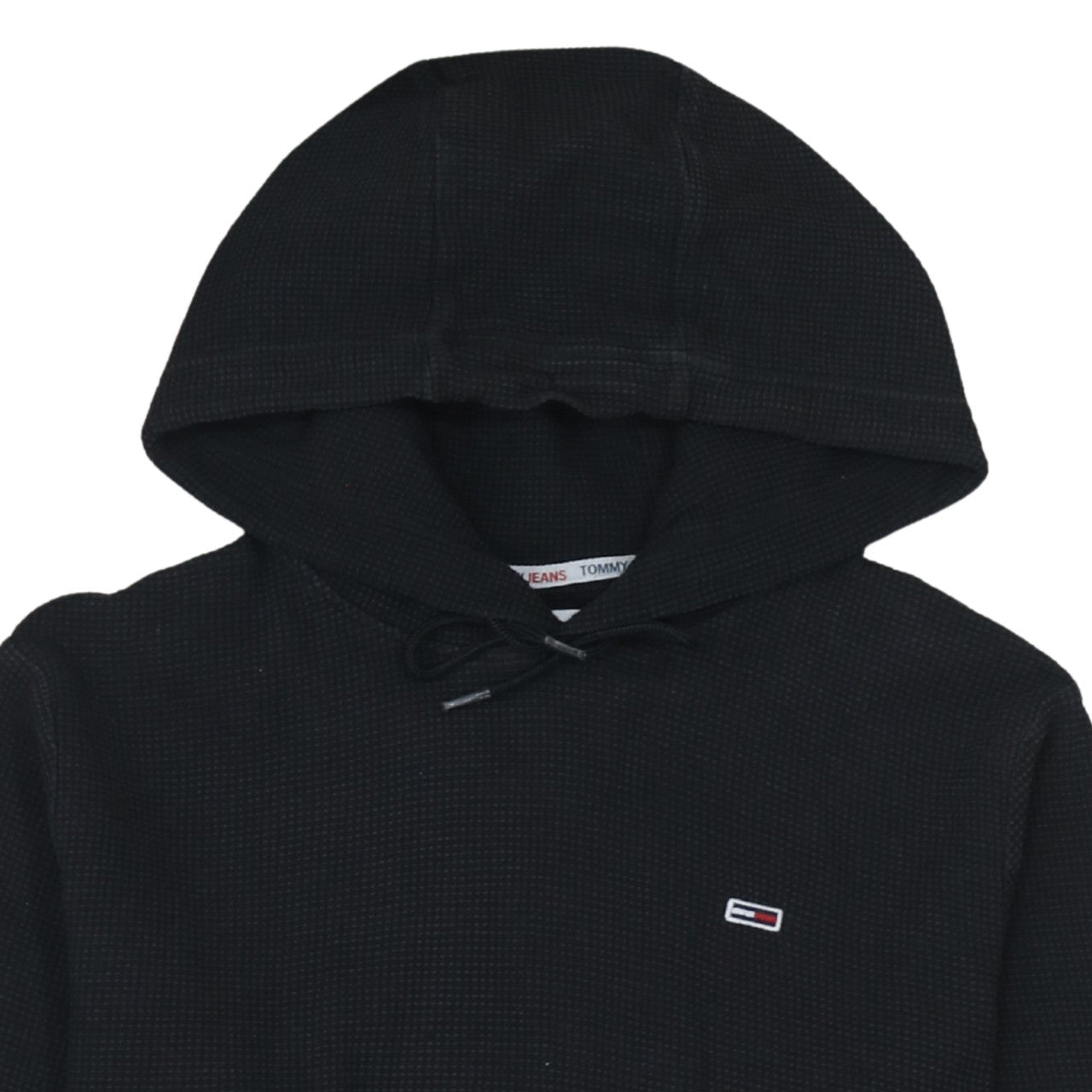 Tommy Jeans Men’s Black Pullover Hoodie Medium Cotton Knit