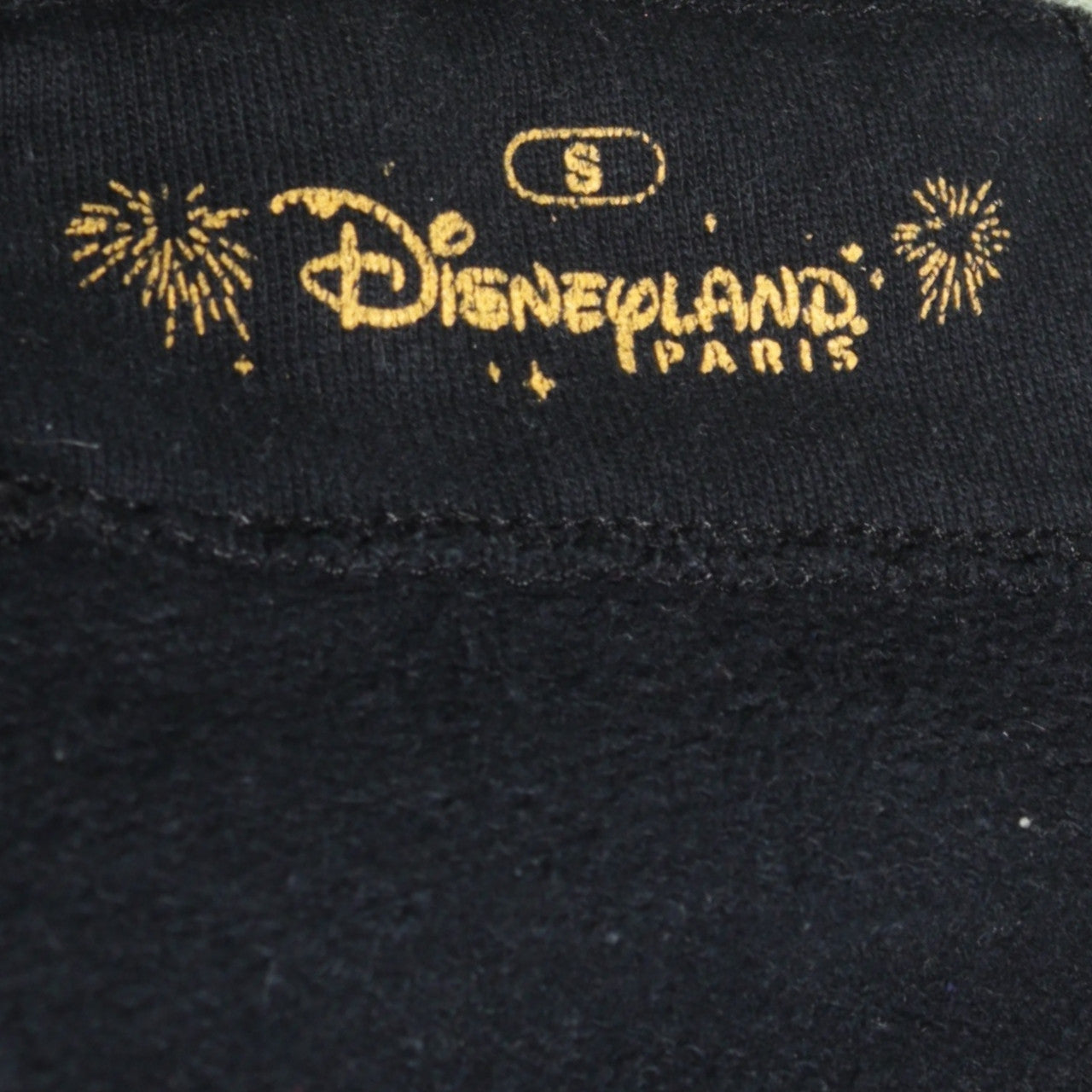 Disneyland Paris Men’s Black Hoodie S Mickey Mouse Embroidered Varsity Style