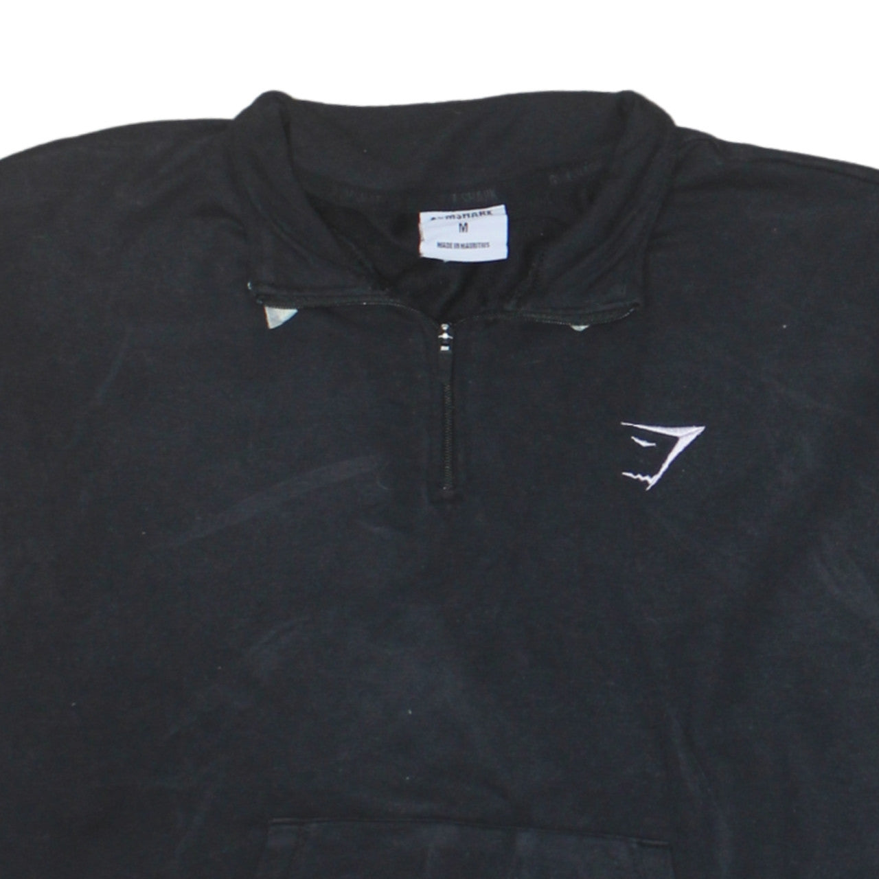 Gymshark Women's Black 1/2 Zip Pullover Sweatshirt M Viscose Blend