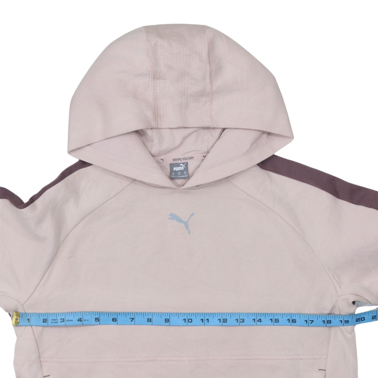 Puma Womens Pale Pink Pullover Hoodie XS Lightweight Athletic
