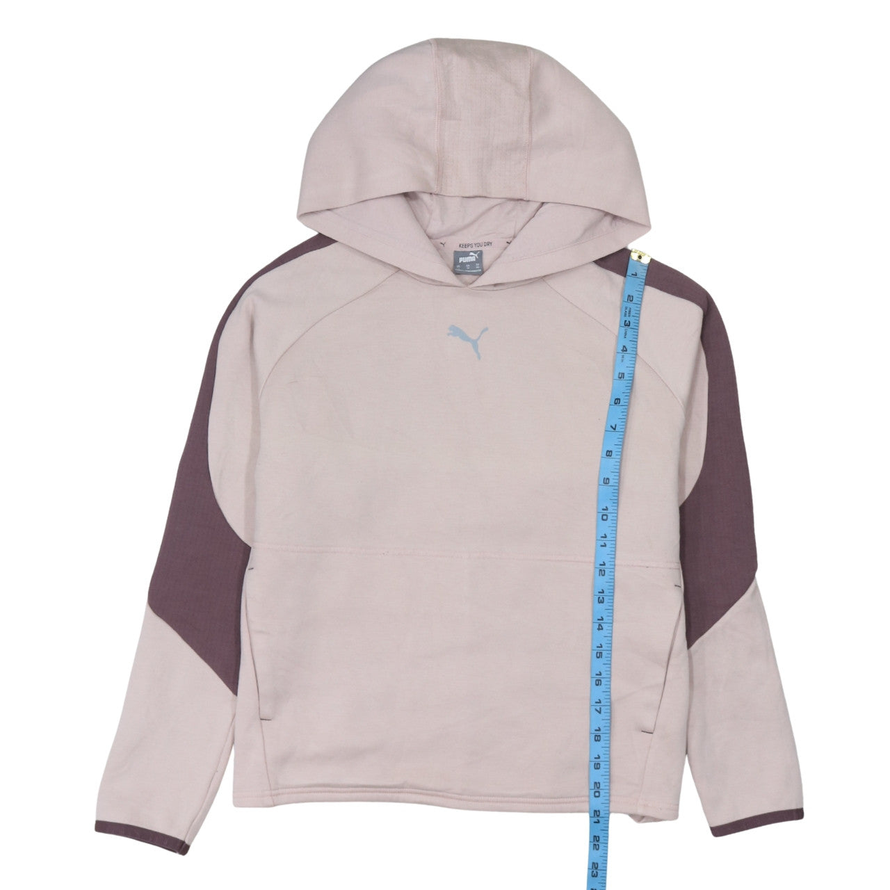 Puma Womens Pale Pink Pullover Hoodie XS Lightweight Athletic