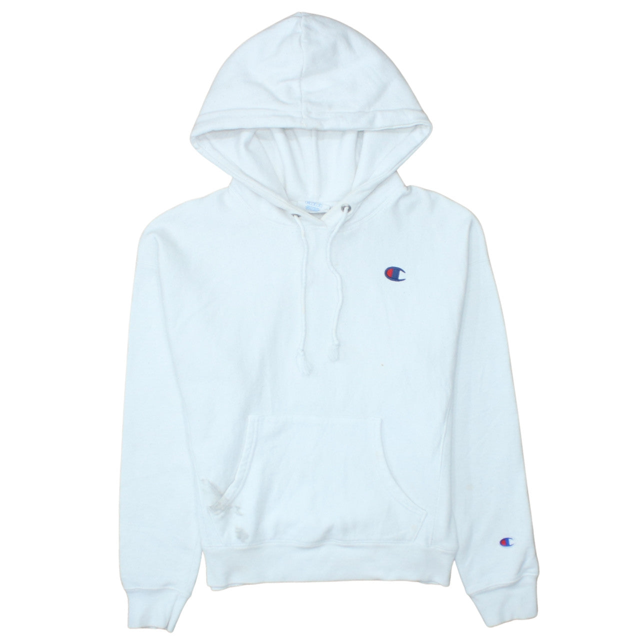 Champion Men's White Medium Reverse Weave Pullover Hoodie
