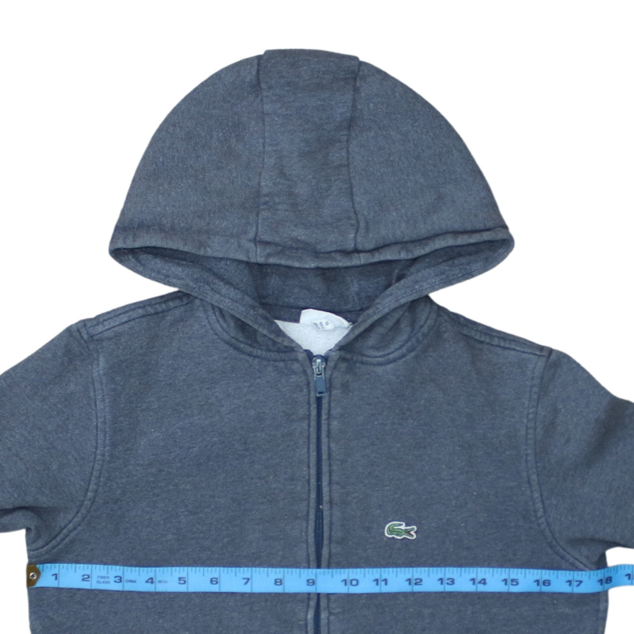 Lacoste Boys Blue Full Zip Hoodie 16 Years Cotton Blend Sportswear