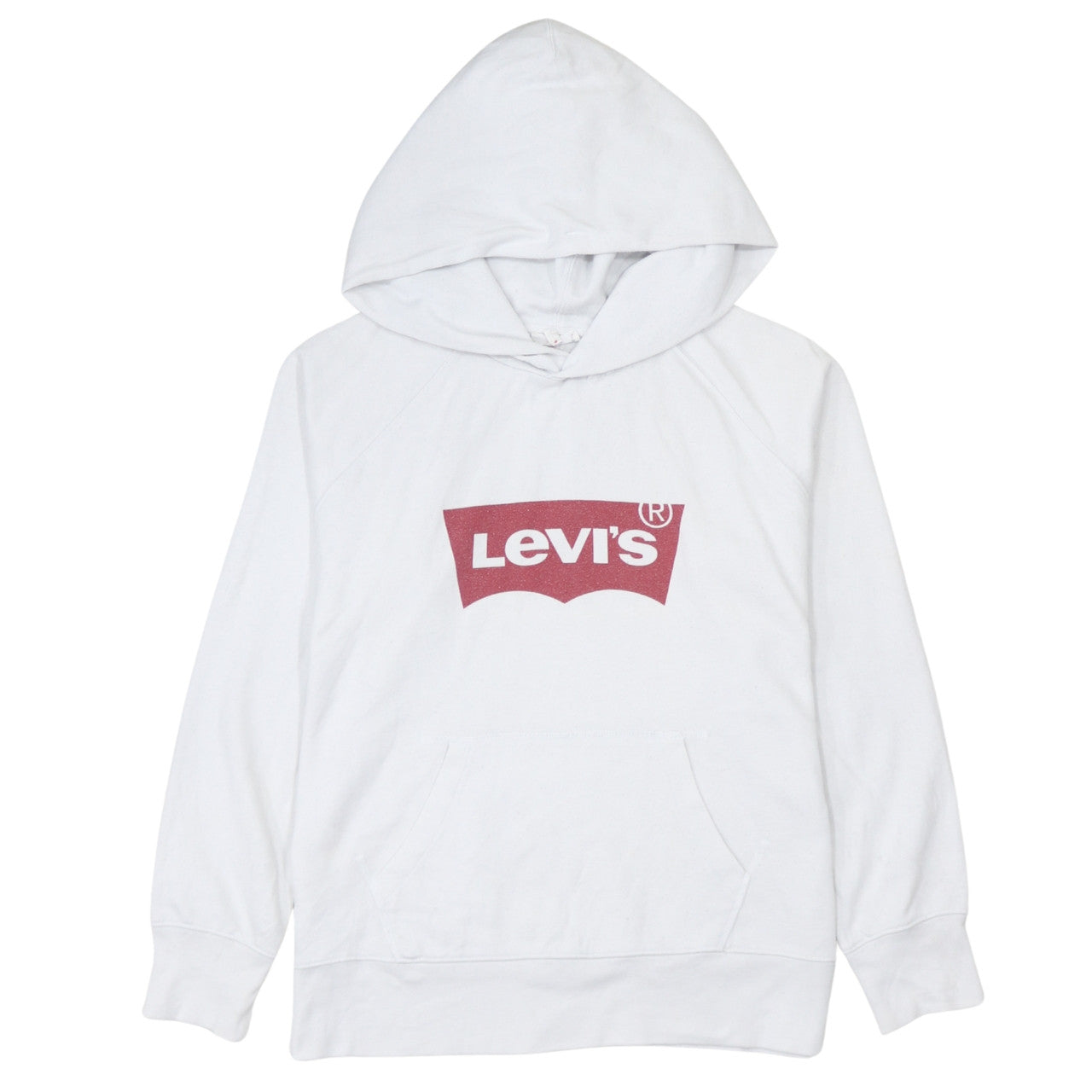 Levi's Men's White Pullover Hoodie S Logo Graphic Fleece Sweatshirt