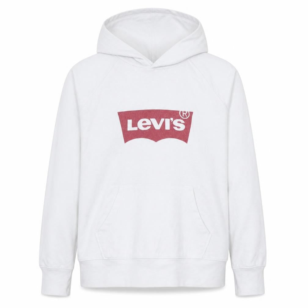 Levi's Men's White Pullover Hoodie S Logo Graphic Fleece Sweatshirt
