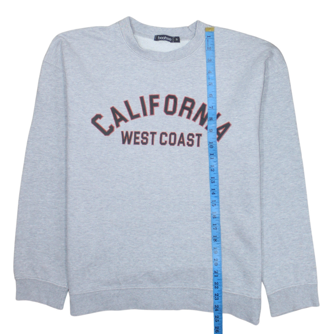 Boohoo Women Grey California West Coast Sweatshirt Size S