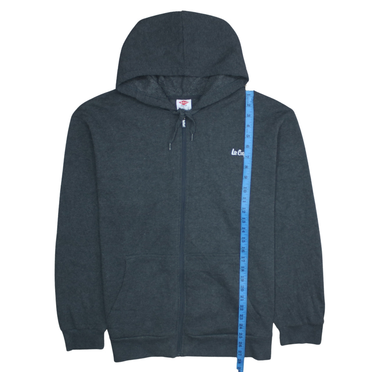 Lee Cooper Men's Grey Full Zip Hoodie XL Regular Fit Fleece