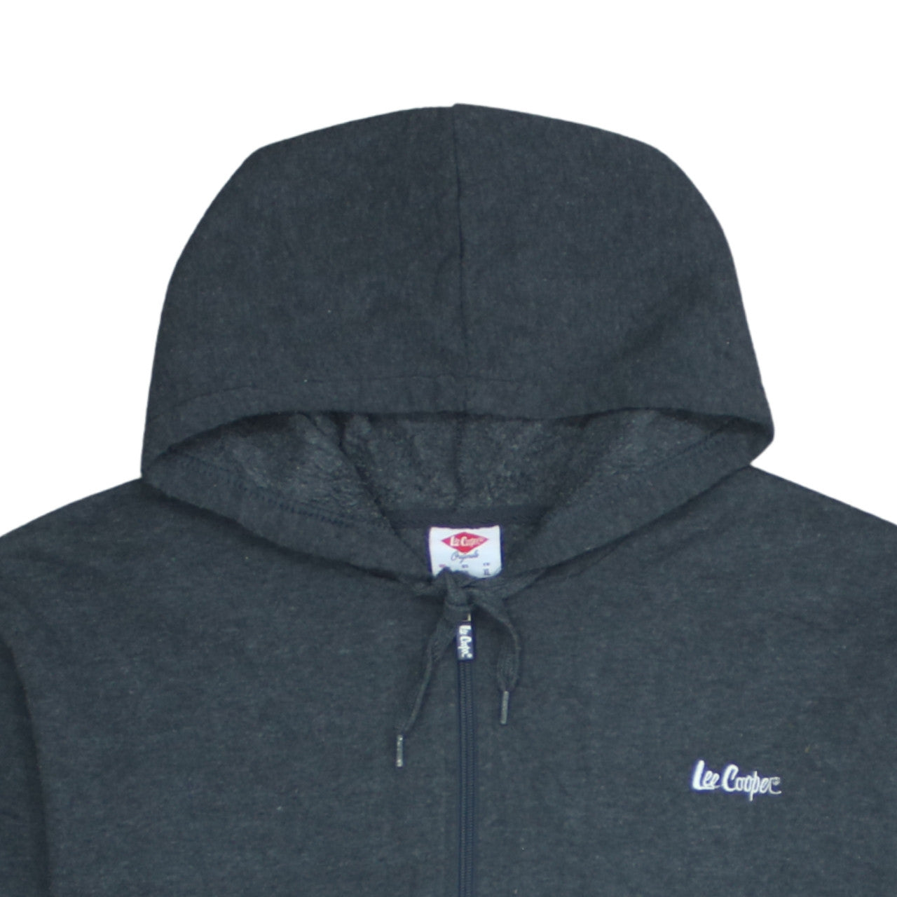 Lee Cooper Men's Grey Full Zip Hoodie XL Regular Fit Fleece