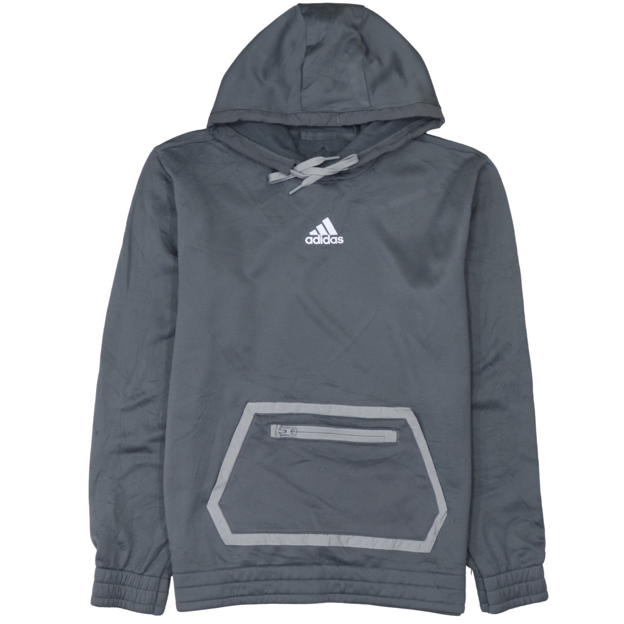 Adidas Men's Grey Pullover Hoodie Size S Lightweight Sportswear