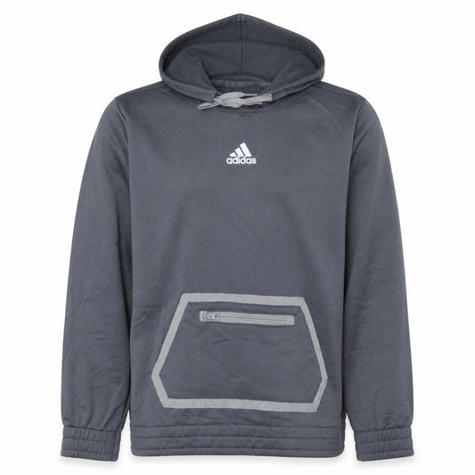 Adidas Men's Grey Pullover Hoodie Size S Lightweight Sportswear