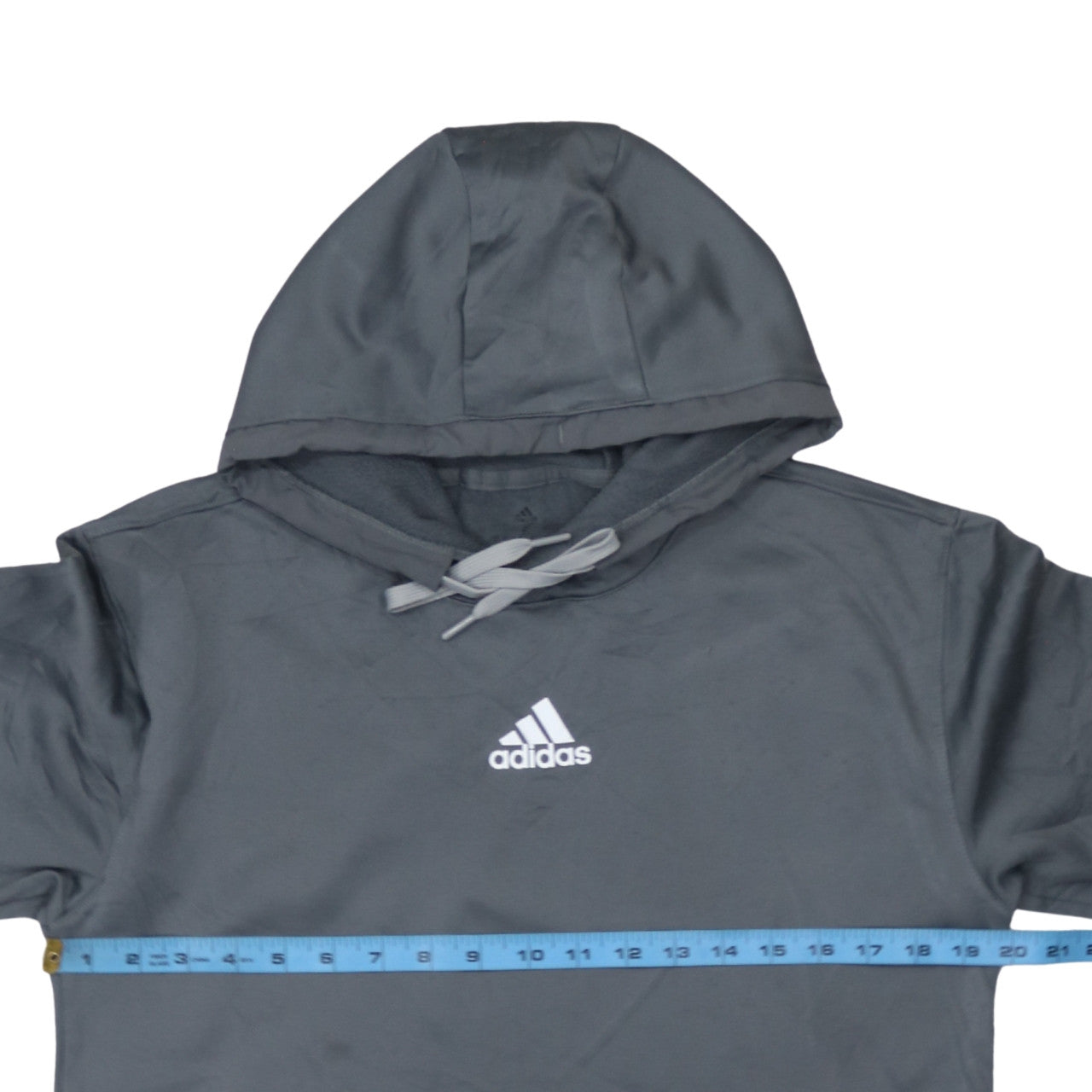 Adidas Men's Grey Pullover Hoodie Size S Lightweight Sportswear