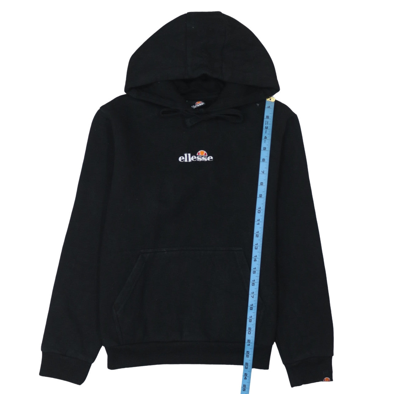 Ellesse Womens Black Pullover Hoodie UK 12 Hooded Sweatshirt