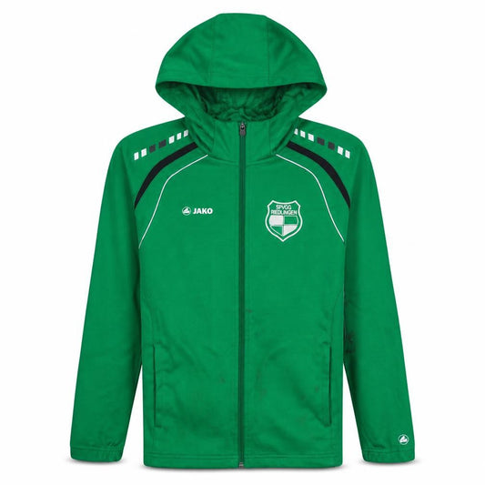 Jako Men's Green XS Full Zip Hooded Sports Hoodie