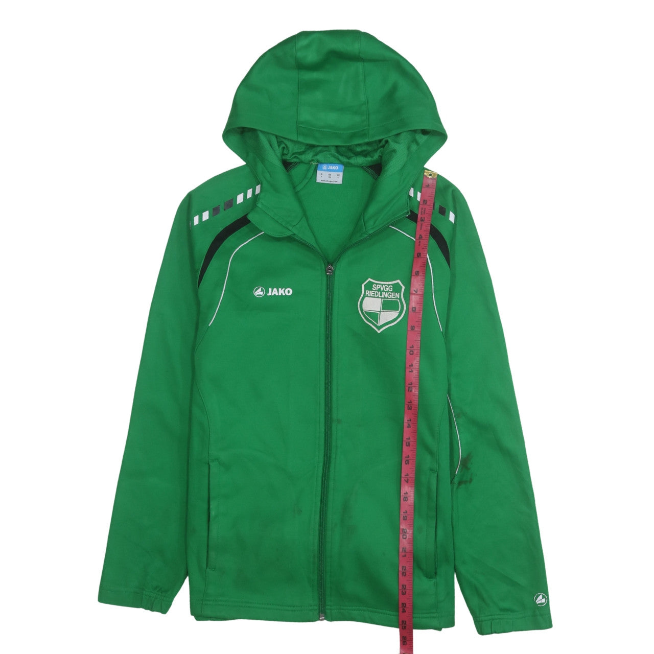 Jako Men's Green XS Full Zip Hooded Sports Hoodie