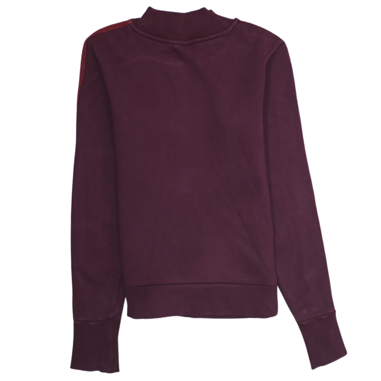 Adidas Women Burgundy Crew Neck Pullover Sweatshirt Size 8 Cotton Blend
