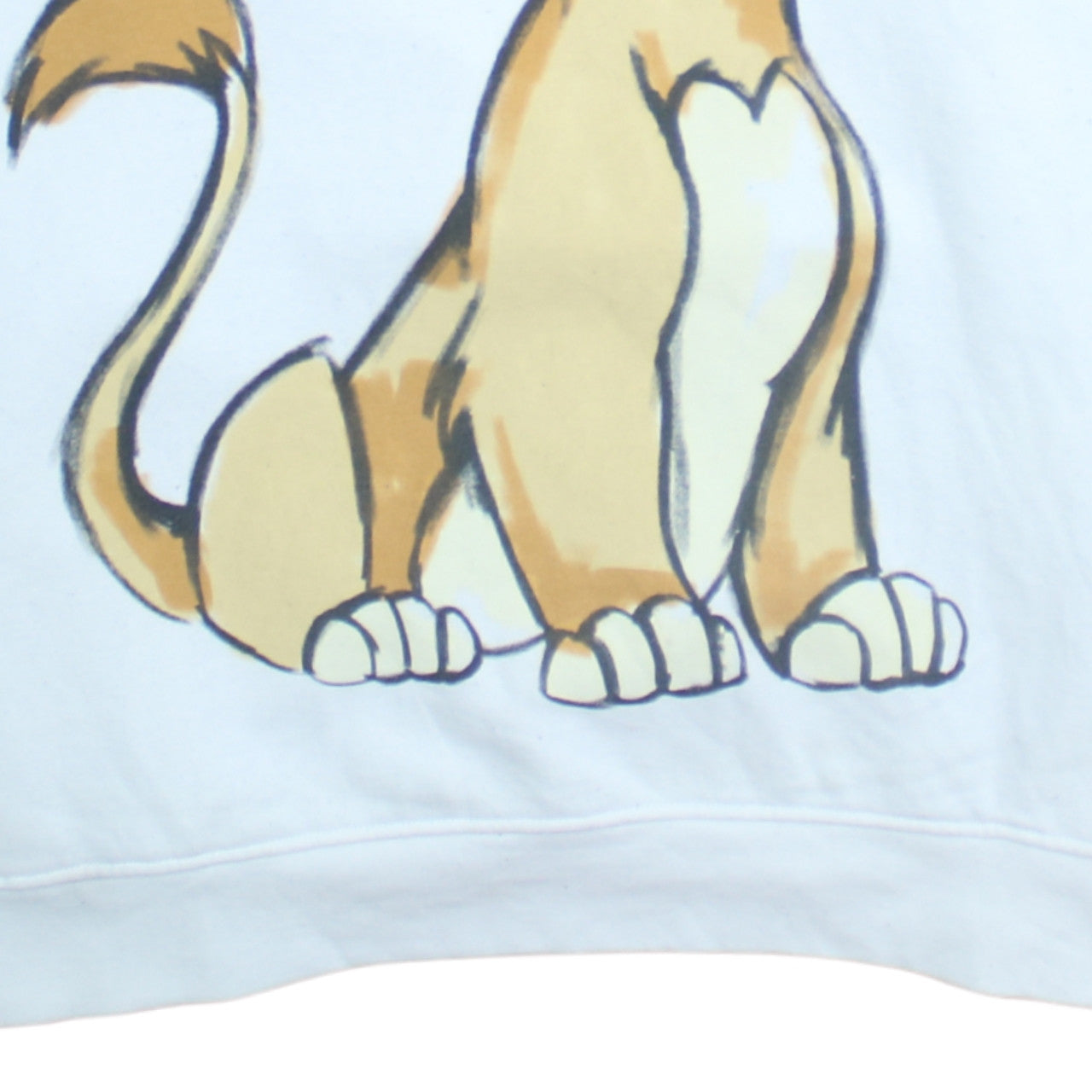 Disney Women's White Hoodie Size L The Lion King Simba Print Pullover