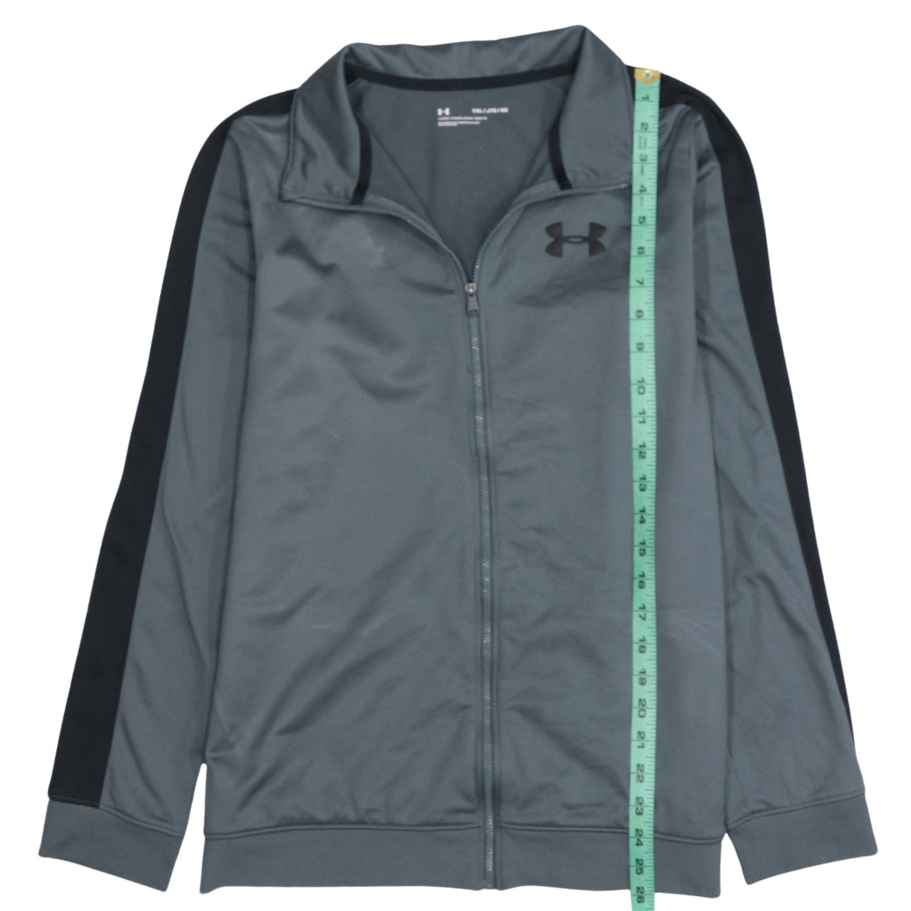 Under Armour Boys Grey Track Jacket Size 16 Years Full Zip Sportswear