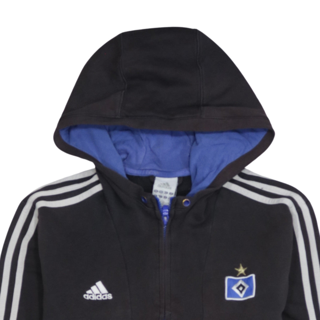 Adidas Teens Black Full Zip Hoodie with Logo Size 14