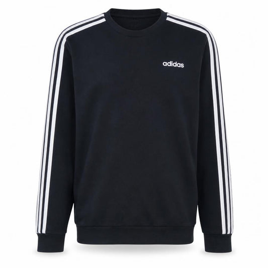 adidas Men's Black Small Pullover Sweatshirt Crew Neck Sportswear