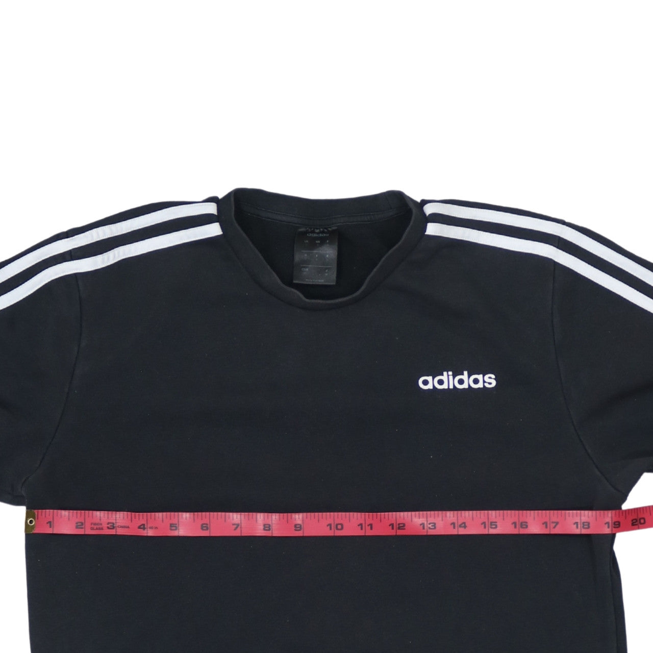 adidas Men's Black Small Pullover Sweatshirt Crew Neck Sportswear