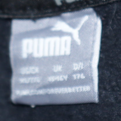Puma Boys Black Pullover Fleece Hoodie Logo Sweatshirt 13-14 Years
