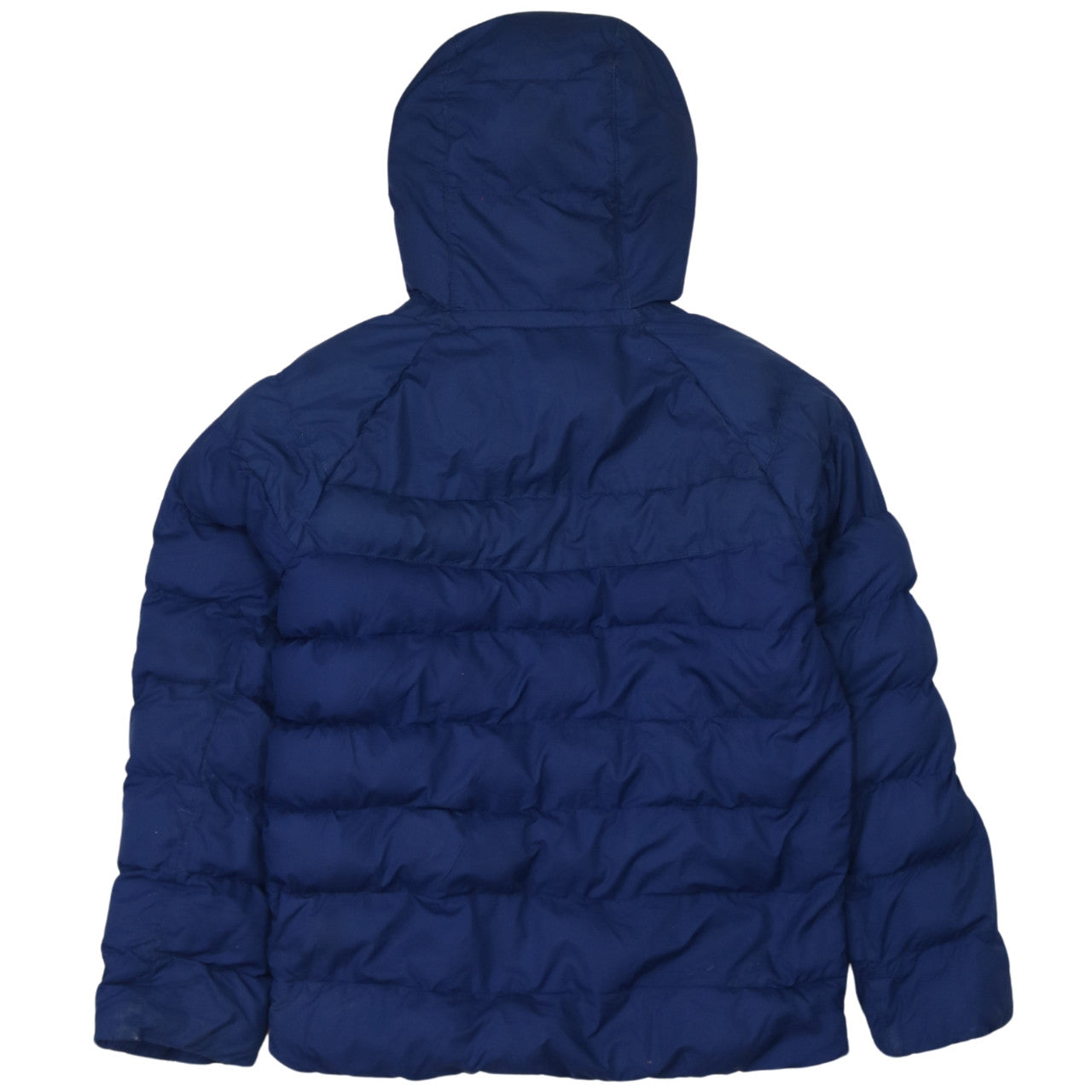 Nike Boys Blue Hooded Puffer Jacket 8-10 Years Winter Lined Zip Coat