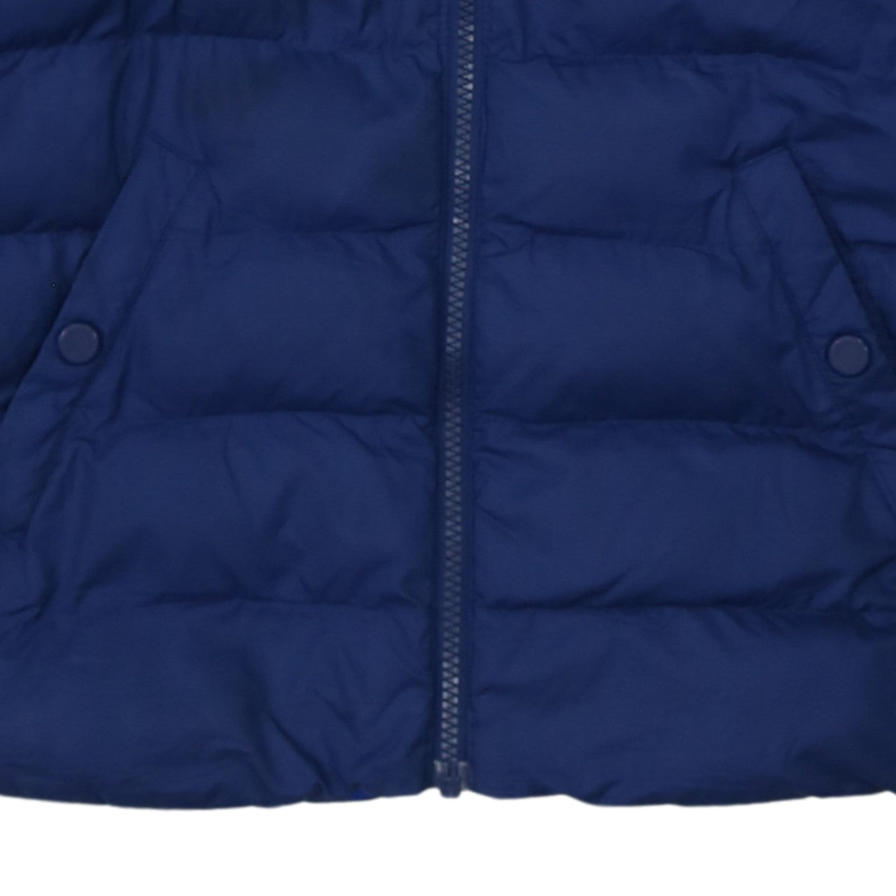 Nike Boys Blue Hooded Puffer Jacket 8-10 Years Winter Lined Zip Coat
