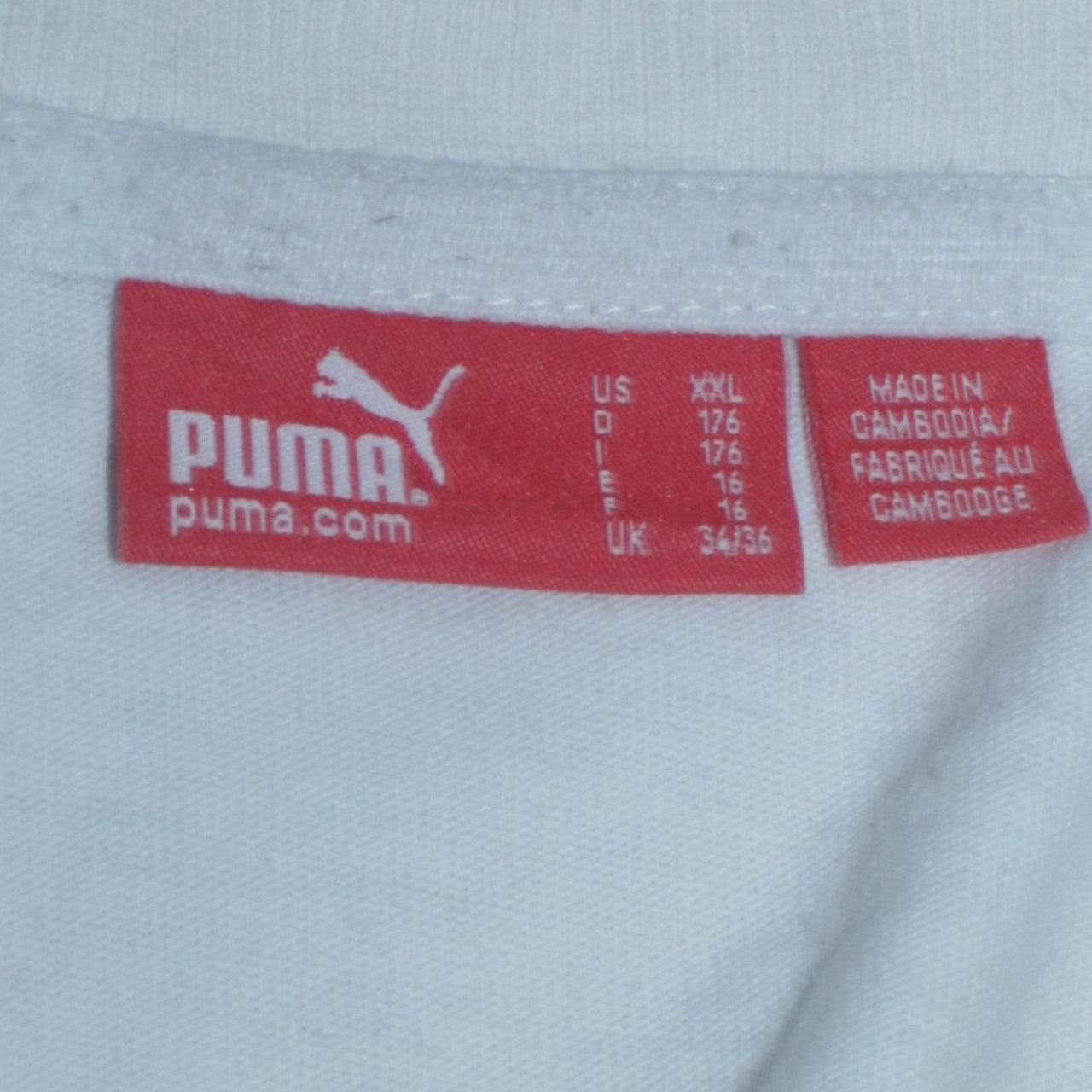 Puma Men's White Long Sleeve Cotton Casual Top 2XL