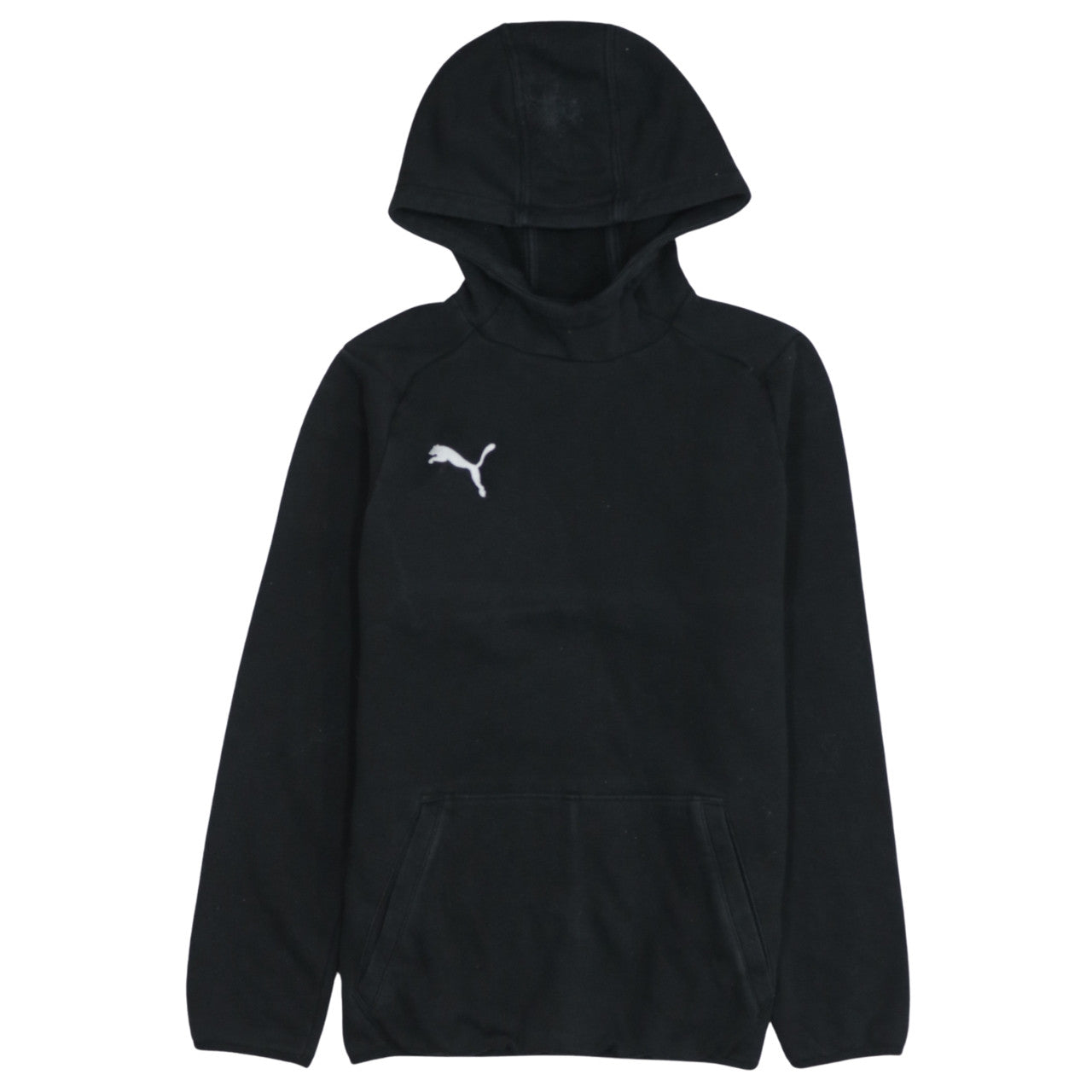 Puma Boys Black Pullover Fleece Hoodie 13-14 Years Regular Fit