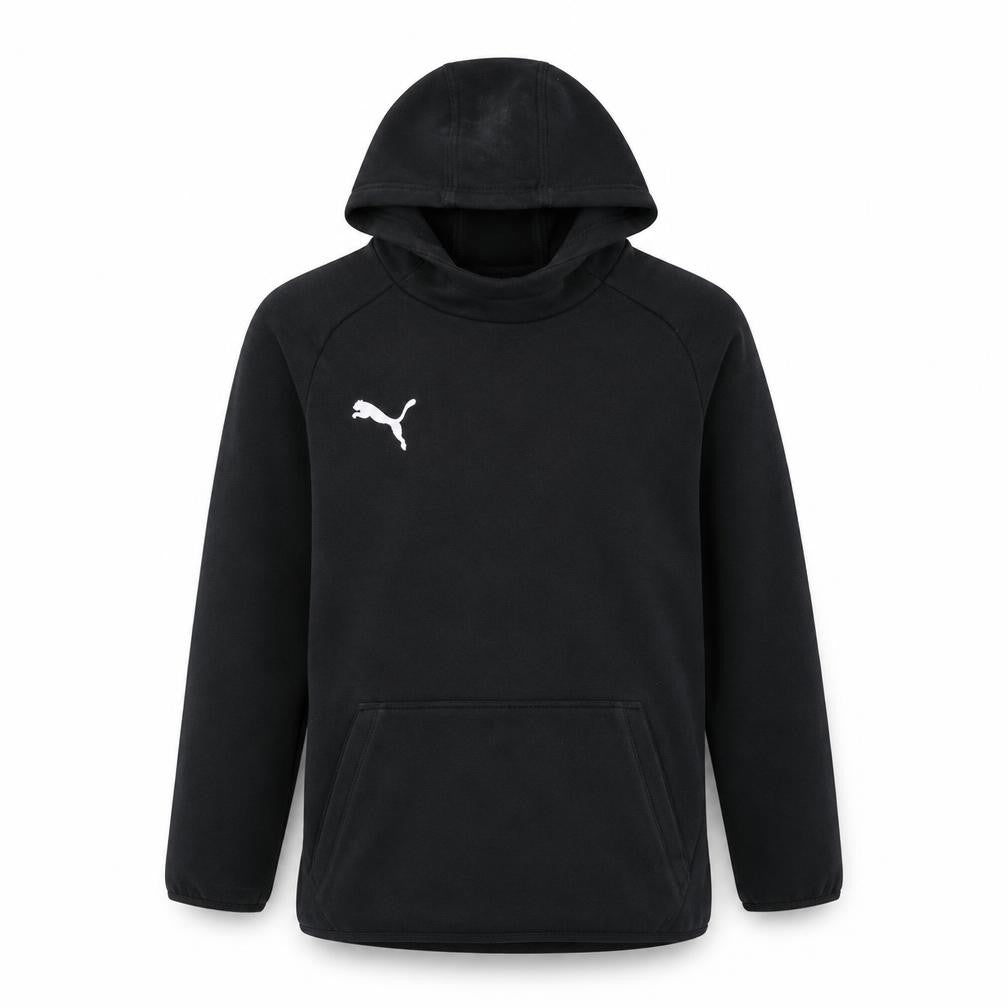 Puma Boys Black Pullover Fleece Hoodie 13-14 Years Regular Fit