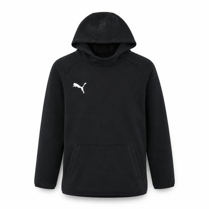 Puma Boys Black Pullover Fleece Hoodie 13-14 Years Regular Fit