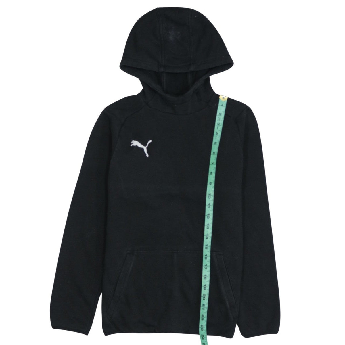 Puma Boys Black Pullover Fleece Hoodie 13-14 Years Regular Fit