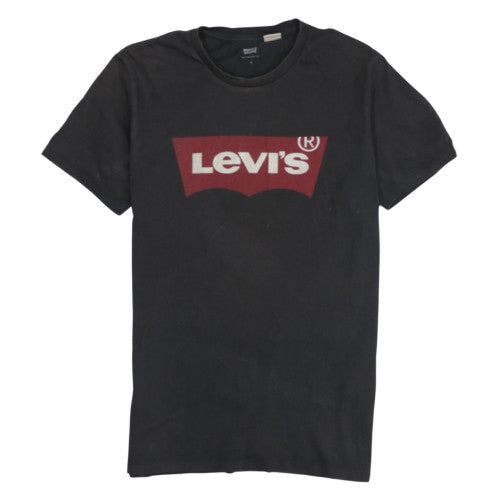 Levi's Men's Black Graphic Logo Short Sleeve Cotton T-Shirt Size S