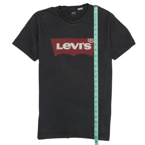 Levi's Men's Black Graphic Logo Short Sleeve Cotton T-Shirt Size S