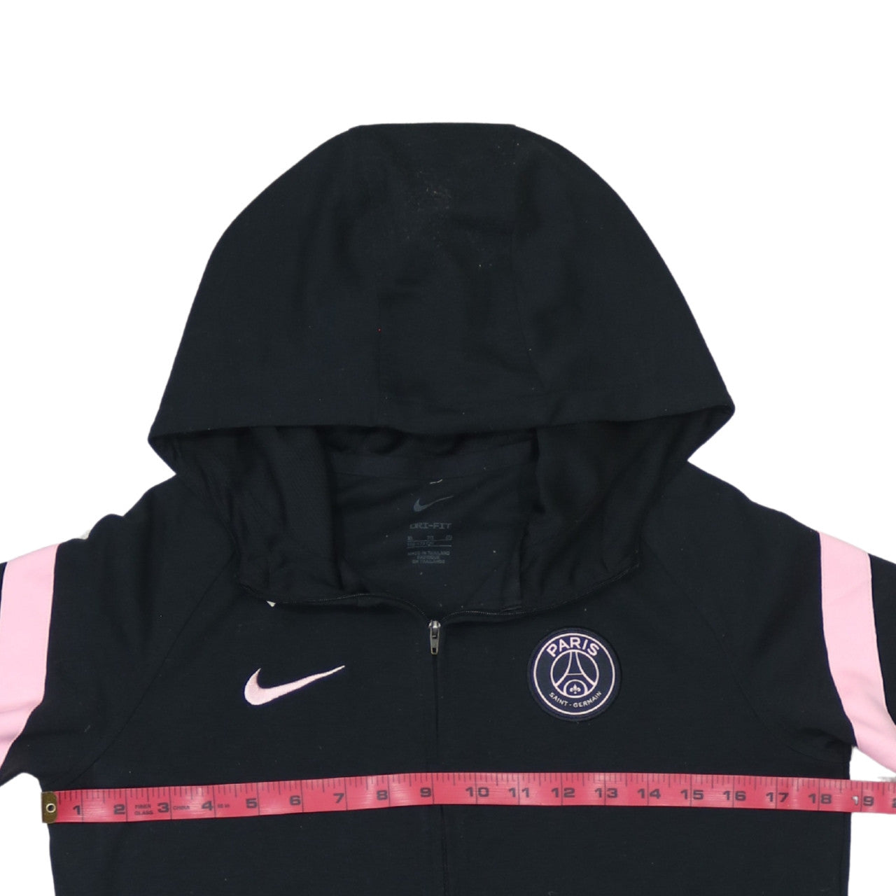 Nike Boys Black PSG Dri-FIT 1/4 Zip Hoodie XL (170cm) Football Training Top