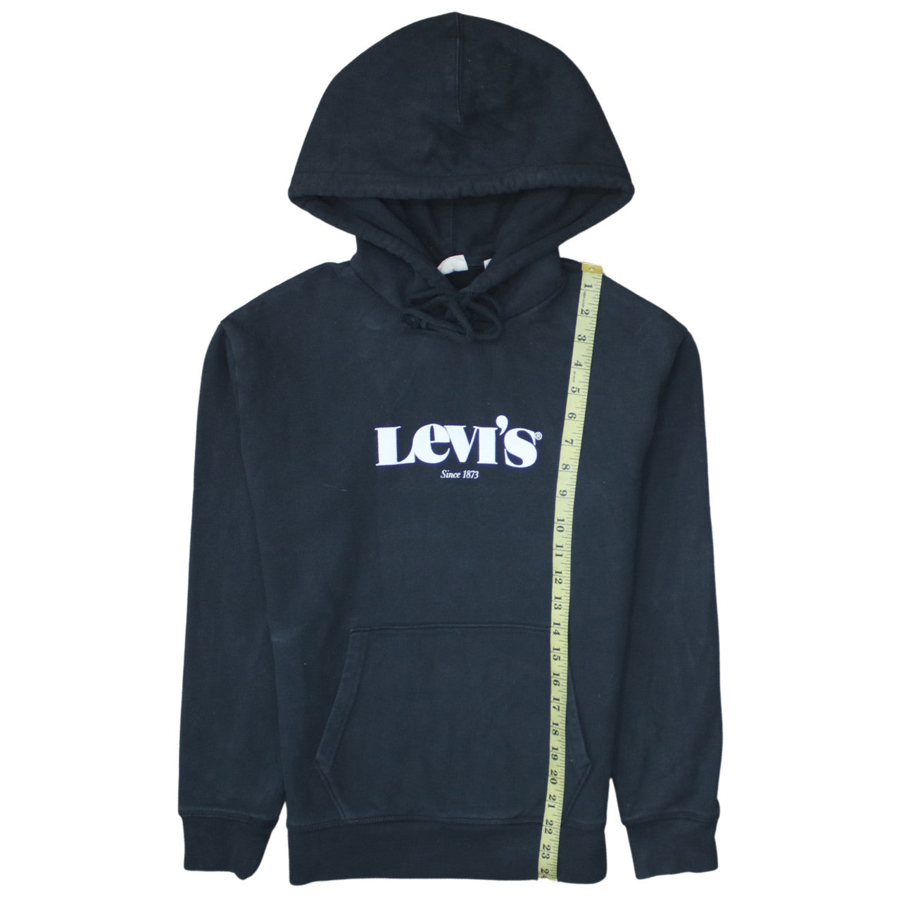 Levi's Men's Black XS Pullover Hoodie with Logo Print